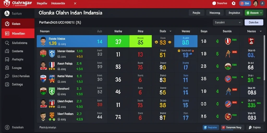 Tampilan antarmuka utama aplikasi DUNIA77.