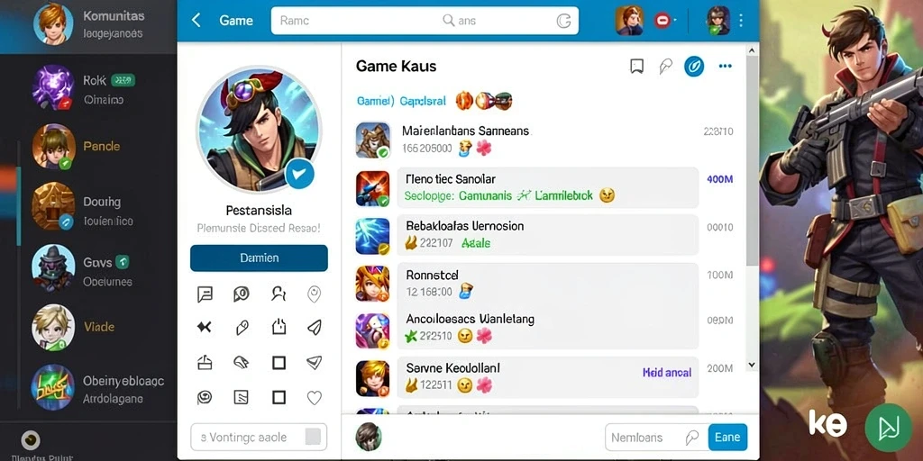 Tampilan antarmuka game yang menarik.