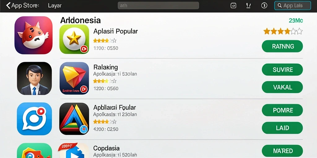 Screenshot menunjukkan tampilan awal aplikasi yang menarik.
