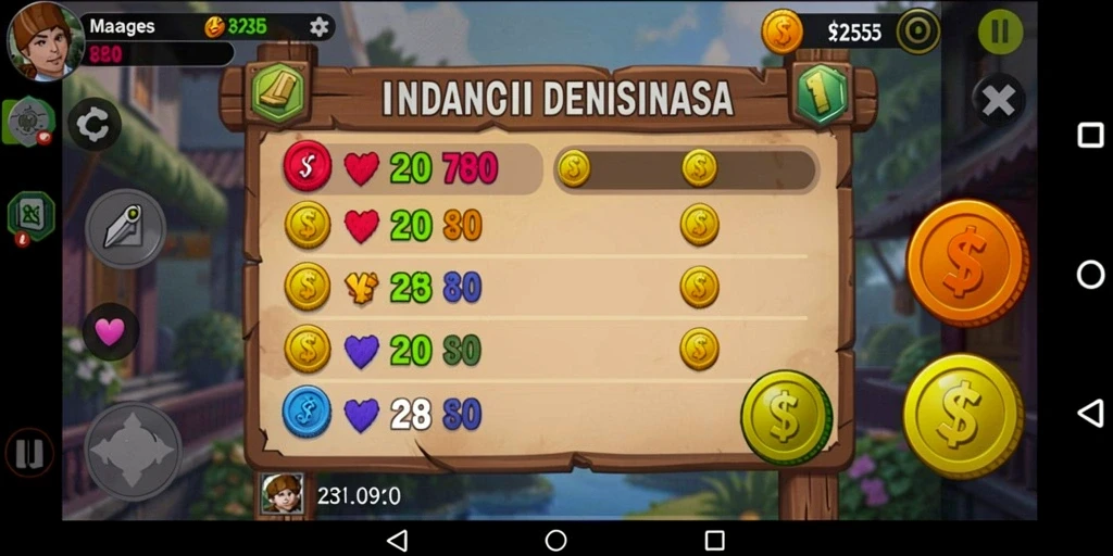 Screenshot menampilkan antarmuka permainan slot yang menarik.