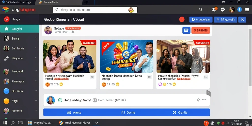 Menampilkan karakter utama dengan desain menarik.